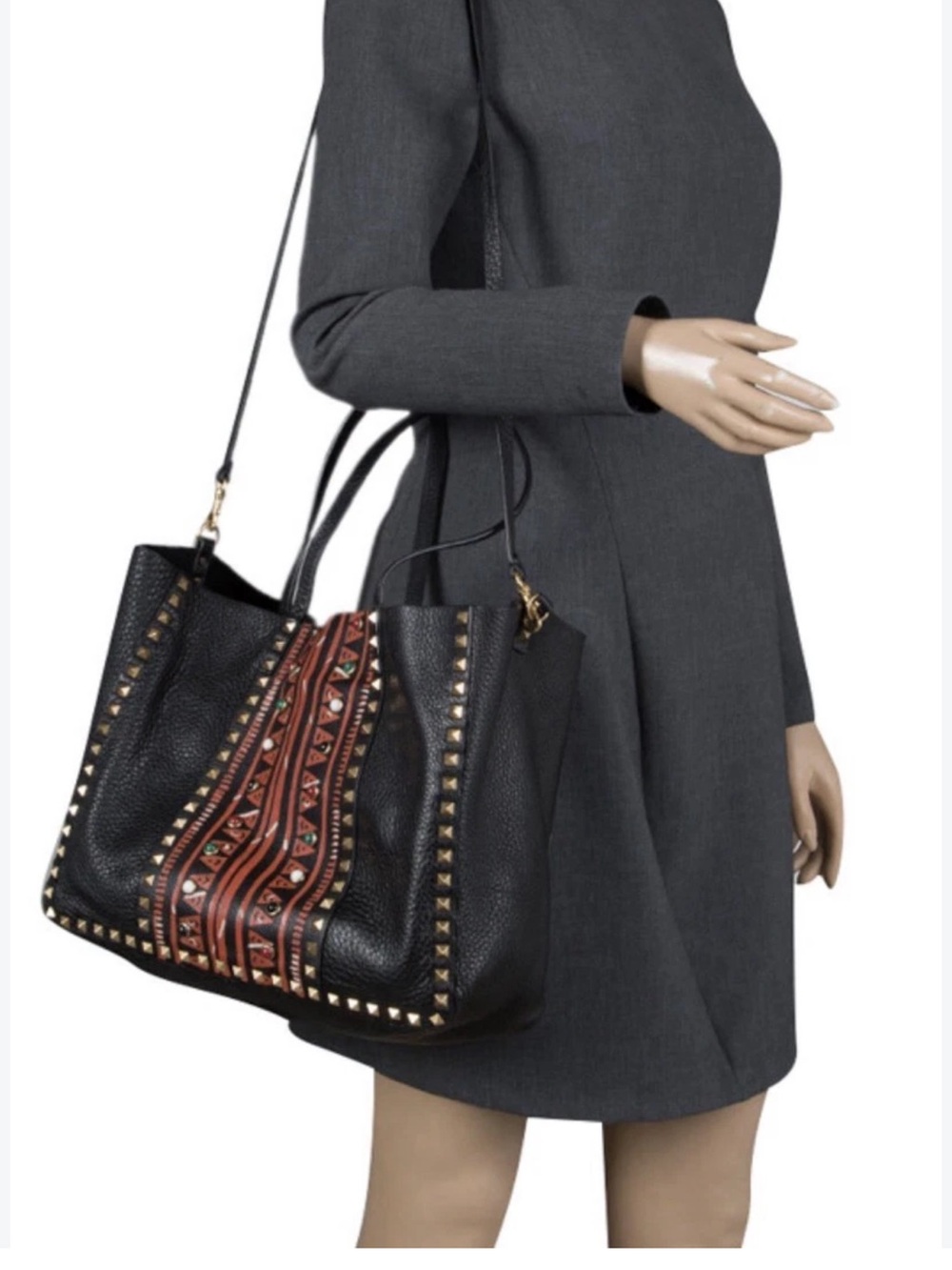 Valentino Tribal Painted Rockstud Tote